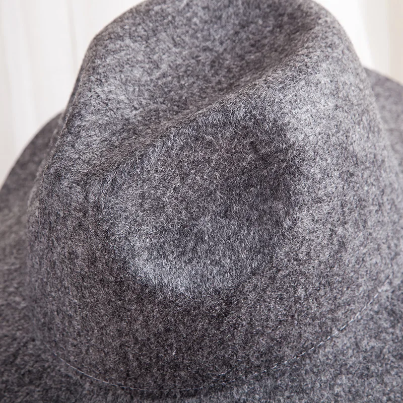 Осенне-зимняя женская Солнцезащитная шляпа с Впадиной мужская фетровая шляпа Классическая широкополая фетровая мягкая женская шляпа в форме колпака Chapeau Имитация шерсти шапка