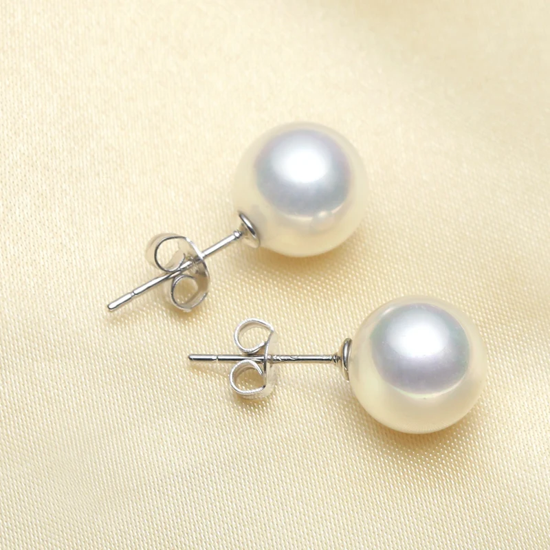 Женские серьги гвоздики из серебра 925 пробы с жемчугом|pearl stud earrings|earrings earringstud earrings