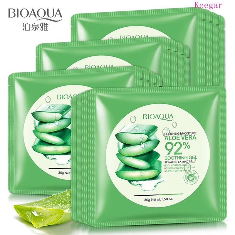 

bioaqua Natural Aloe Vera Gel Face Mask Skin Care Moisturizing Whitening Oil Control Wrapped Mask Shrink Pores Facial Mask