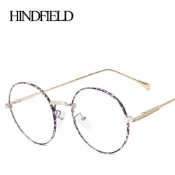 Hindfield Модные металлические круглые очки Frame Для женщин бренд Винтаж оптический рамки классических очки oculos-де-грау Feminino Gafas