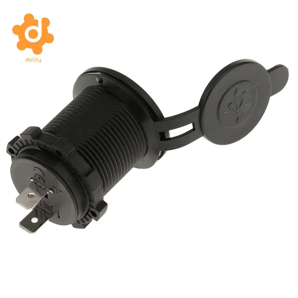 12V 5V 4.2A Dual USB Charger Socket for Motorcycle Boat Car Truck ATV Over-heated protection Waterproof cap cover