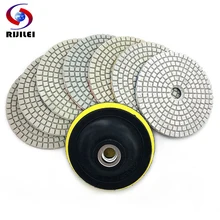 Mosaico de almofada de polimento de diamantes 3 "/4" bordado de diamante flexível 80/100mm almofada de polimento de granito hc05
