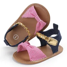 Платье для маленьких девочек, детская обувь, новорожденные мягкая подошва с защитой от скольжения детские кроссовки Вьетнамки плоский каблук мягкая S3APR18