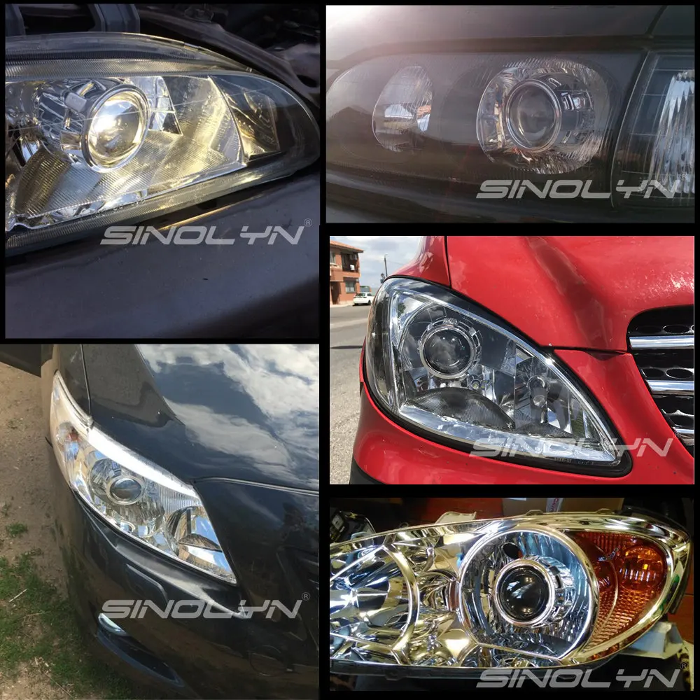 Sinolyn Bi-xenon H4 H7 HID Мини проектор фары линзы 2,5 ''7,1 WST линзы для автомобилей Аксессуары модифицированное использование H1 ксеноновая лампа