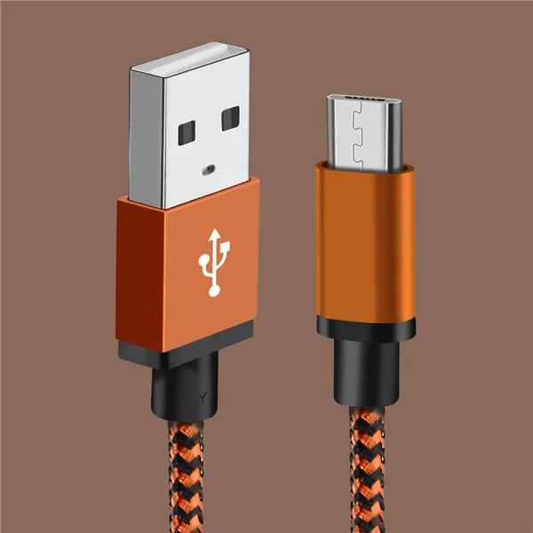 Кабель Micro USB 3A для быстрой зарядки 3,0 Для samsung S7 Xiaomi шнур для передачи данных Быстрая зарядка USB для Redmi Note 5 Pro Android кабель для планшетов - Цвет: Оранжевый