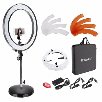 

Neewer 18-inch Outer Dimmable Bi-color SMD LED Ring Light Kit(US/EU Plug)