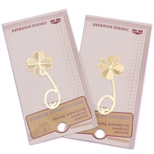 1 шт. студенческие принадлежности для чтения четырехлистный клевер металлические пустотелые закладки офисные канцелярские принадлежности