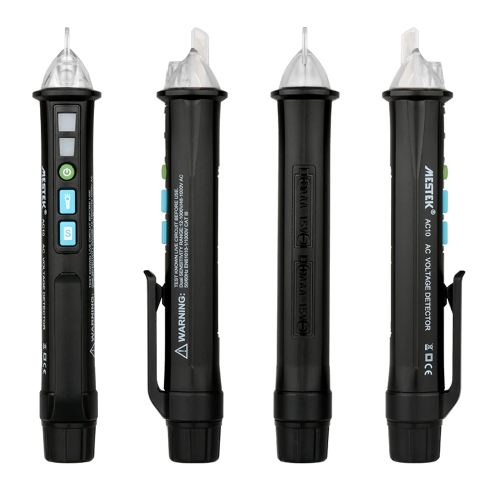 

AC10 Non-contact AC Voltage Detector Tester Meter 12V-1000v Pen Style Electric Indicator LED Outlet Voltage