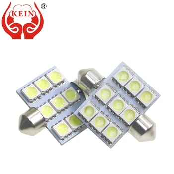

KEIN 50PCS festoon led 36mm bulb 5050 9smd led car auto reading interior License Plate door vehicle signal Light Lamp white 12V