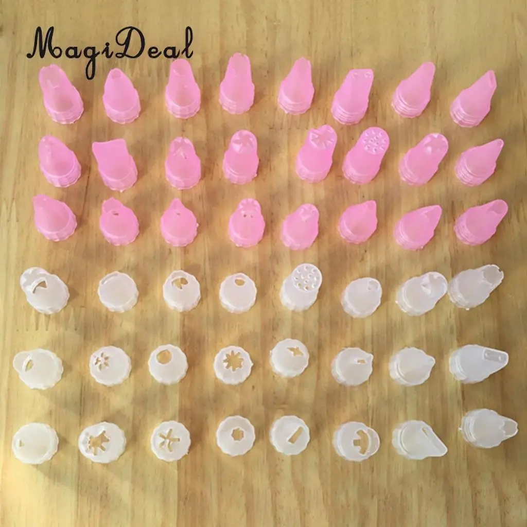 24Pcs Plastic Pastry Tubes Miniature Dollhouse Kitchen Container Set Tableware DIY Mini Clay Toys Decoration