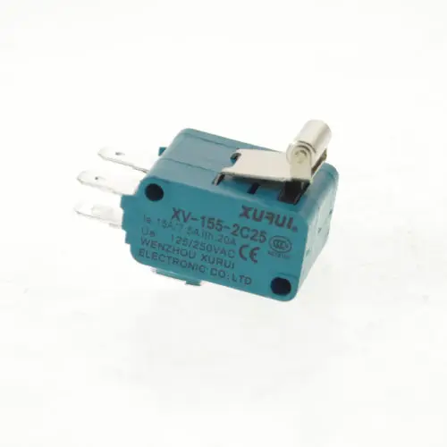 

1 x XV-155-2C25 NO NC Basic Micro Switch SPDT Roller Lever Type Bolt Terminal