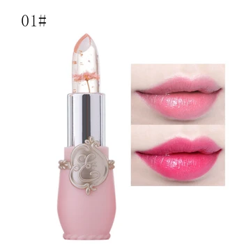 

Waterproof Flower LipStick Jelly Flower Transparent Color Changing Lipstick Long Lasting With 6 Colors Flower Lipsticks Lip balm
