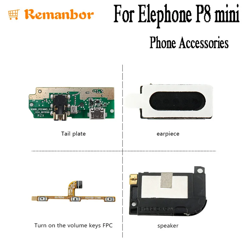 Remanbor For New USB plug Charge Board Speaker Earpiece Loud Power Button Flex Cable Elephone P8 mini High Quality | Мобильные