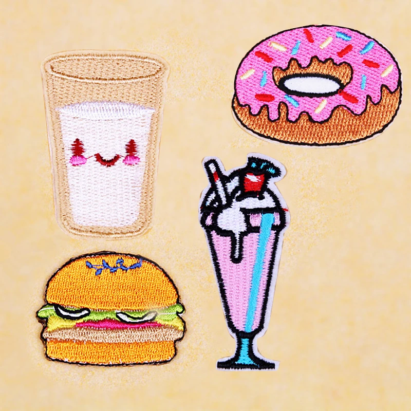 1pc Food Series Embroidery Patches for Clothes Sewing on Iron on