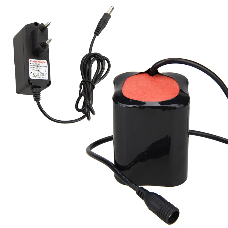 Cheap 8.4V 20000mAh Battery Pack For T6 LED Bike Bicycle Light Headlight Torch Lamp Power Supply + Charger 4