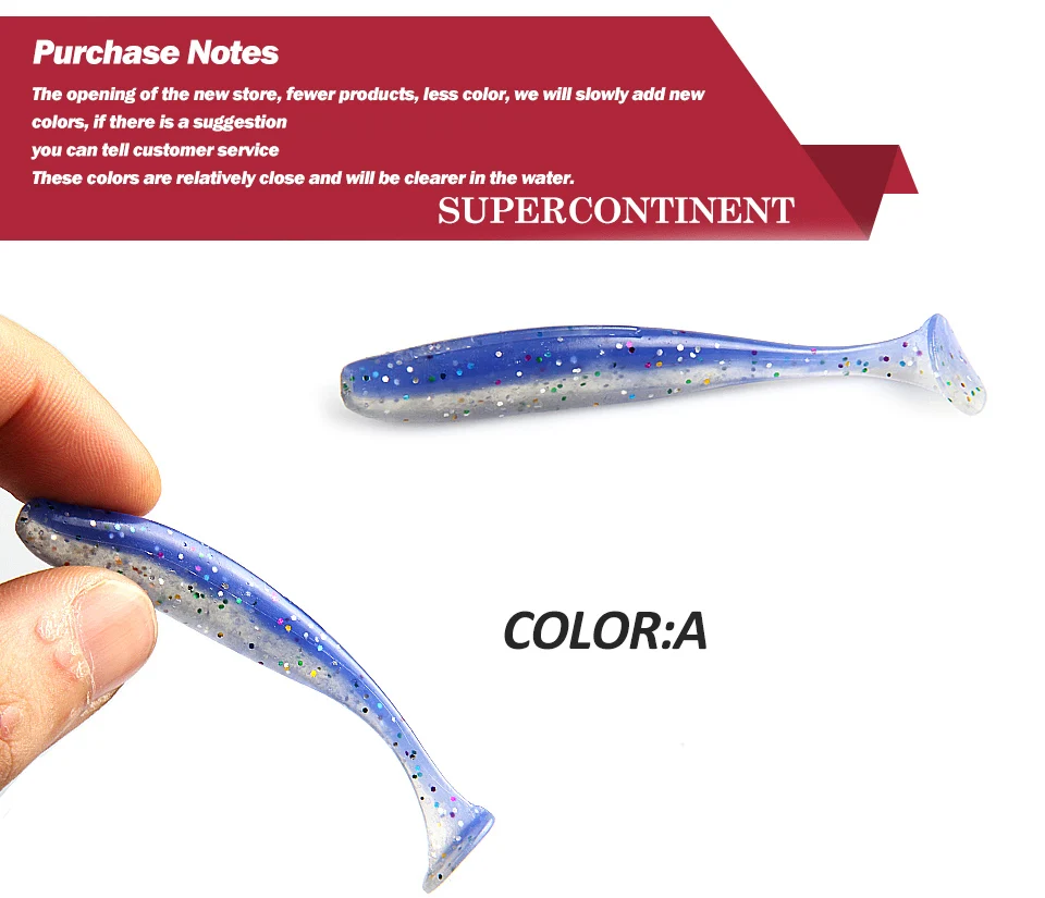 Новинка, суперматериальные мягкие приманки, приманки для рыбалки, Leurre Shad, двухцветная силиконовая приманка, Т-образный хвост