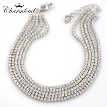 Charmlead Блестящий кубический камень цирконий подлинный Браслет из стерлингового серебра 925 пробы Модные женские браслеты для вечеринок женские ювелирные изделия
