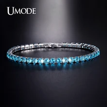 UMODE имитация аквамарина брендовые браслеты для женщин ювелирные изделия Модные Pulseira Feminina горячие рождественские подарки Bracciali AUB0097E