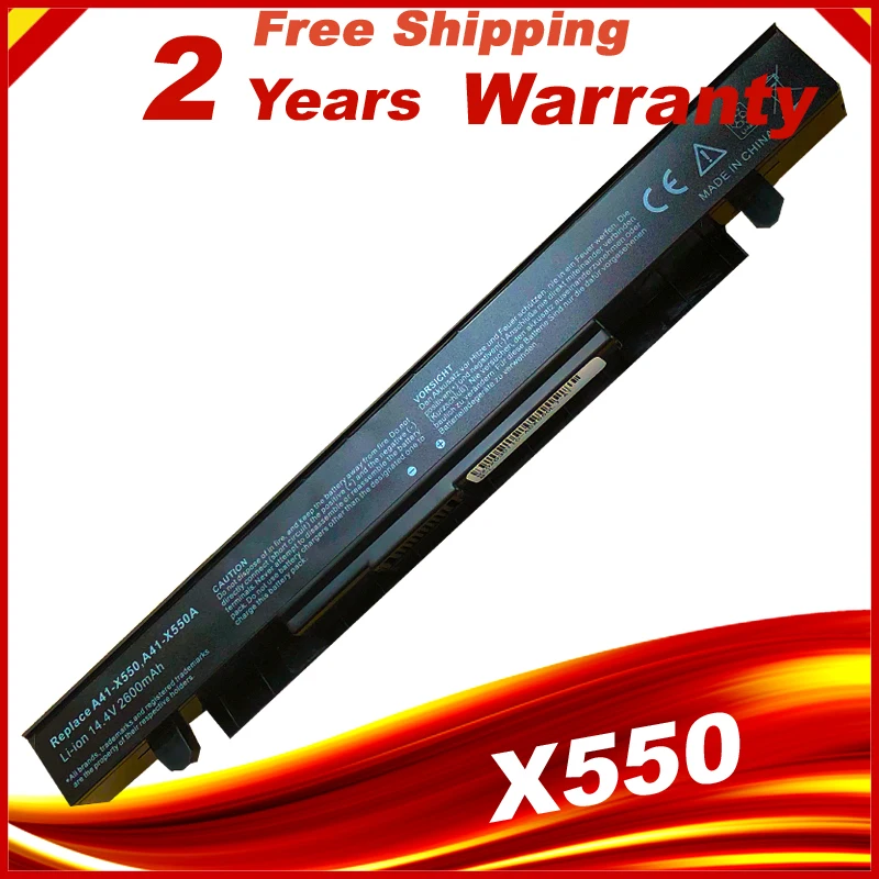 2600mAh Laptop Battery for ASUS A41-X550 A41-X550A X450 X550 X550C X550B X550V X550D X450C X550CA 4CELL
