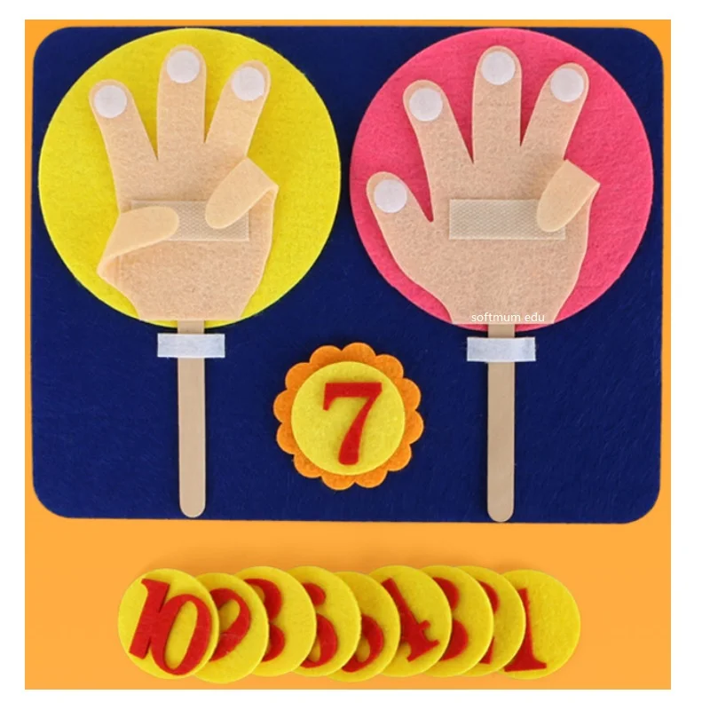 

Children Maths Toys Finger Counting 1-10 Learning Kindergarten Mathematics Educational Toy Finger Numbers Set Maths Teaching Aid