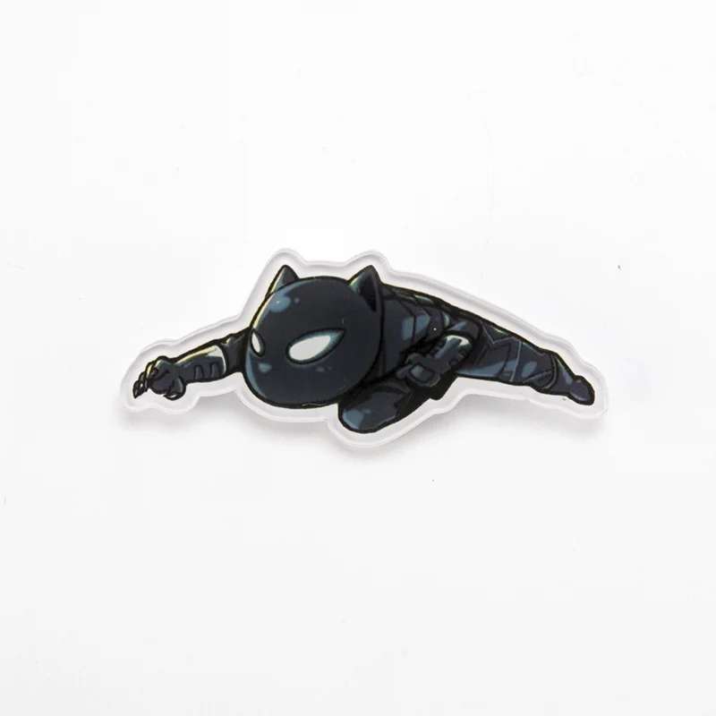 Marvel Badges Avengers Brooch Pins Thor Pin Movie Endgame Jewelry Iron Man Captain America Spiderman Brooches For Women Men Gift - Окраска металла: Black Panther