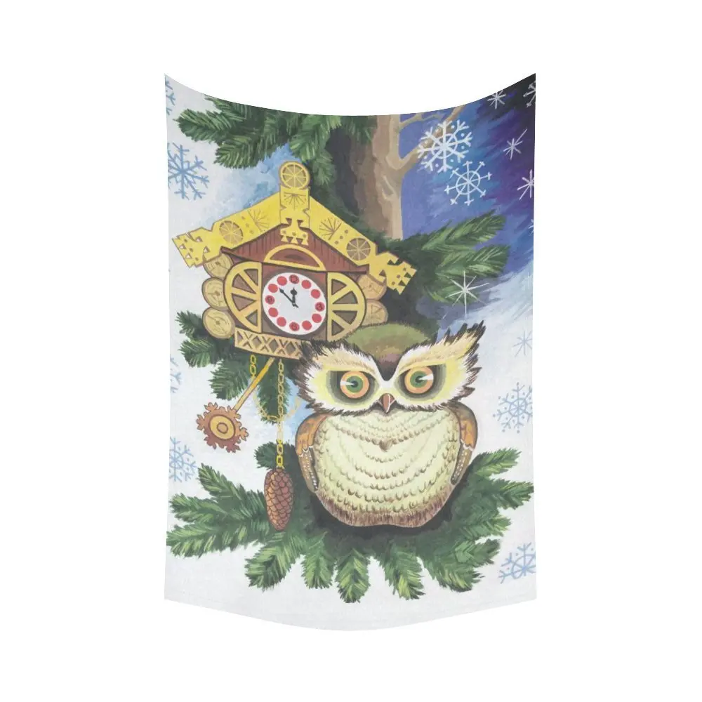 Tour Hangat Hewan Wall Art Home Decor Lucu Burung Hantu Di Pohon