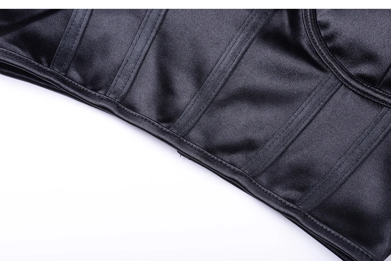 NewAsia/Летний укороченный топ, женский сексуальный топ-бюстье, топ без черного цвета с ремешком-цепочкой, мягкие укороченные повседневные атласные черные укороченные топы, одежда