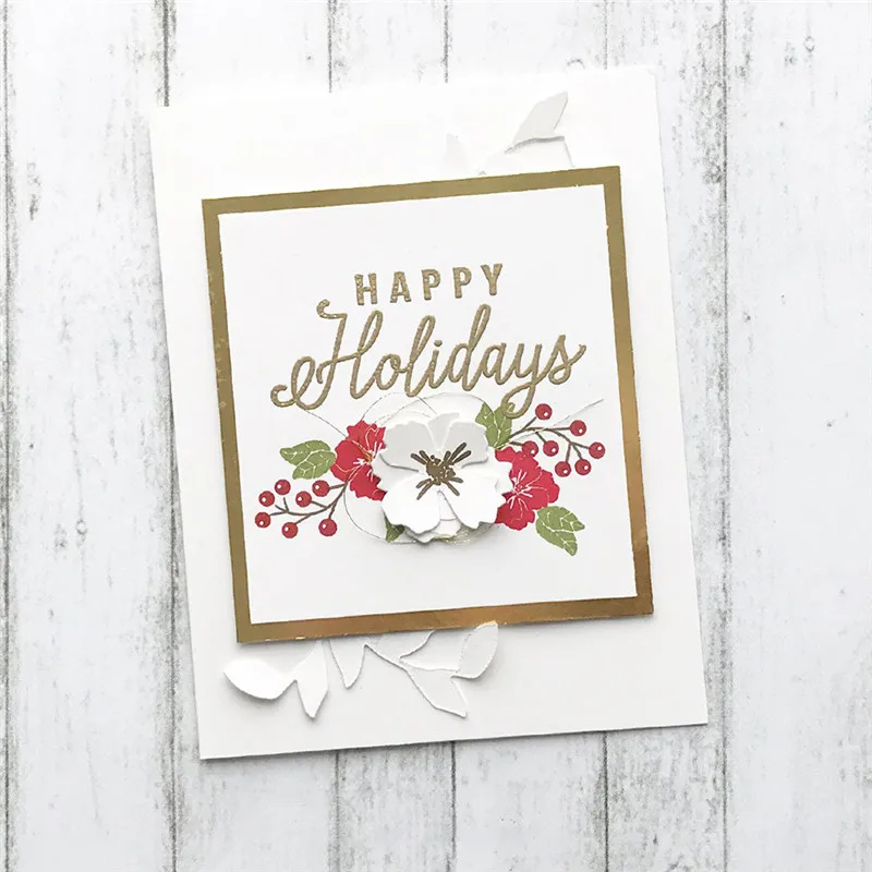 

DiyArts Magnolia Wreath Metal Cutting Dies and Clear Stamps for Scrapbooking Card Making Album Embossing Crafts Stencil Craft