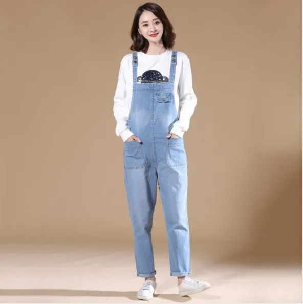 womens baggy denim overalls