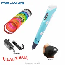 3D Pen 3D Printer Pen 3D Printing Drawing Pen With 100 Meters 20 Color ABS Filament Magic Maker Arts LIX for Student Gift