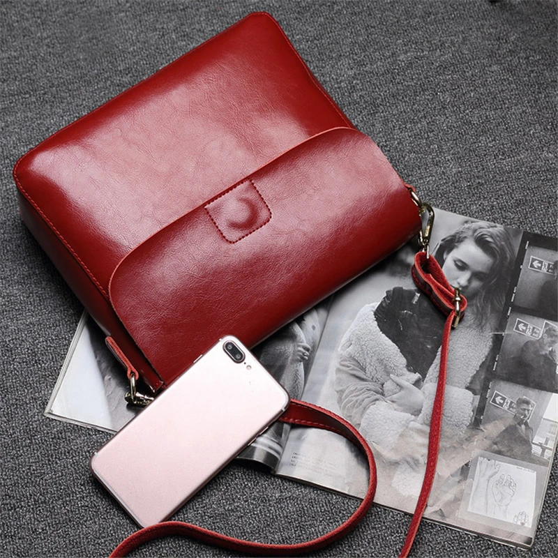 

Shoulder Bags Women Designer Genuine Leather Messenger Bag Female Vintage Fashion Crossbody Bags Woman Bolsa 2019