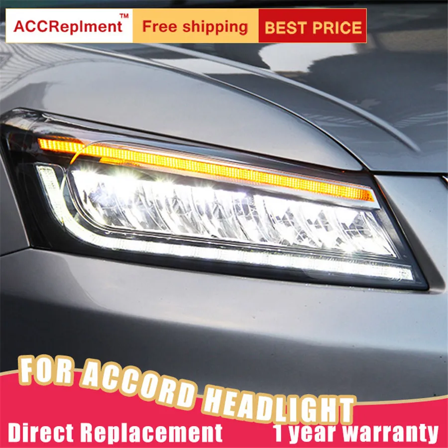 2 шт. светодиодный ные фары для Honda Accord 2008 2012 Светодиодный Автомобильные