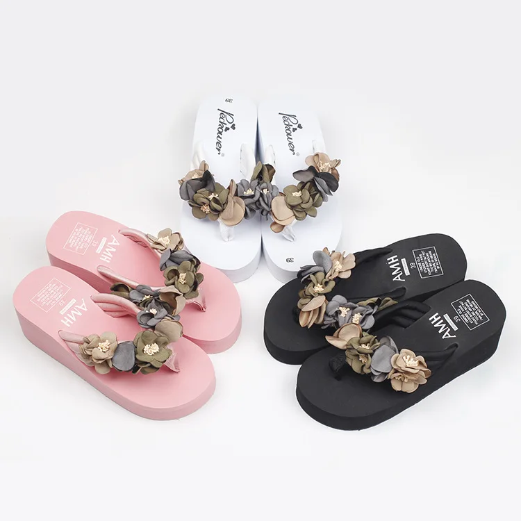 2019 New Women Black Platform Wedge Flip Flops Shoes Discount Ladies Non Slip Slippers51