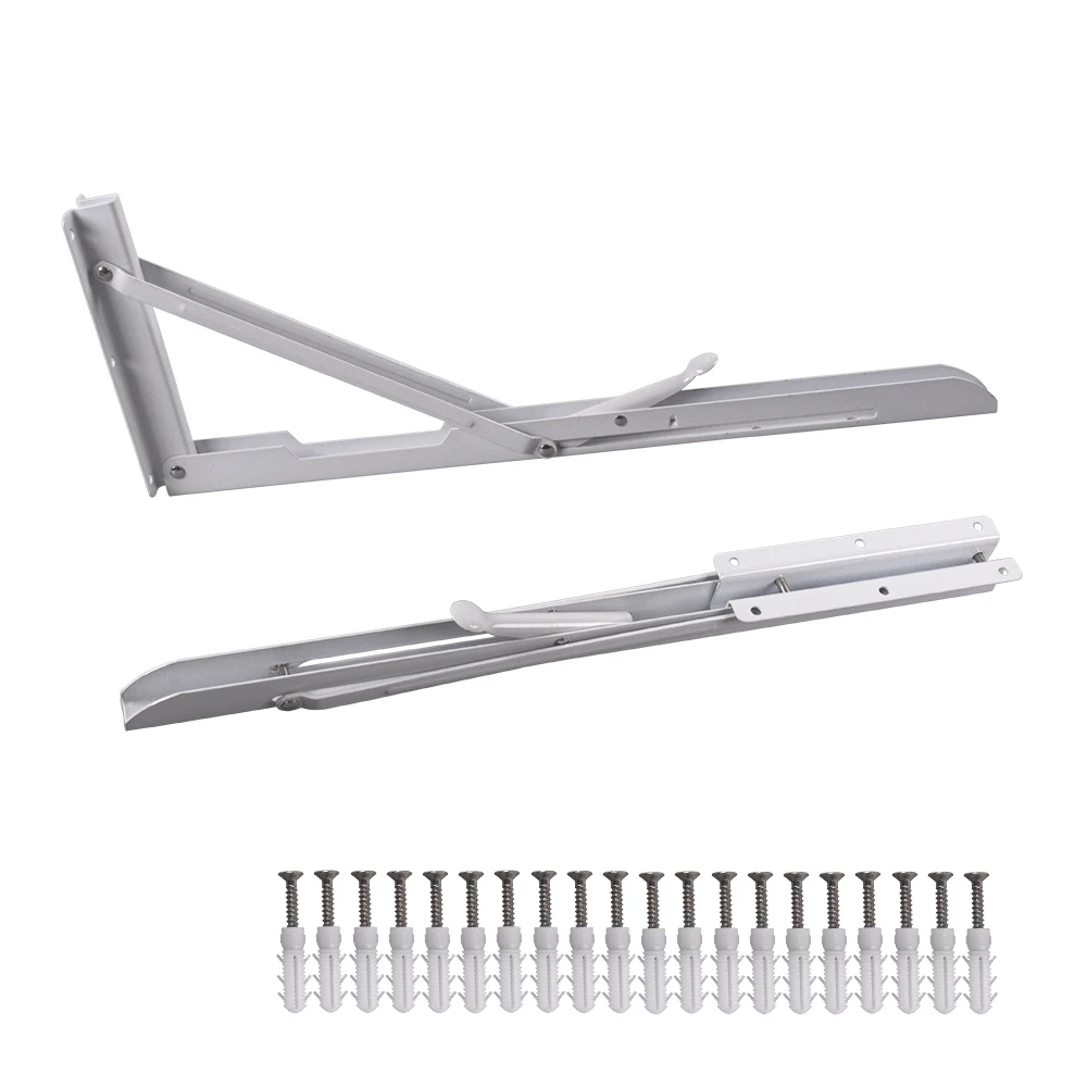 

1Pair 18-inch Release Catch Support Bench Table Folding Shelf Bracket with Mounting Screws