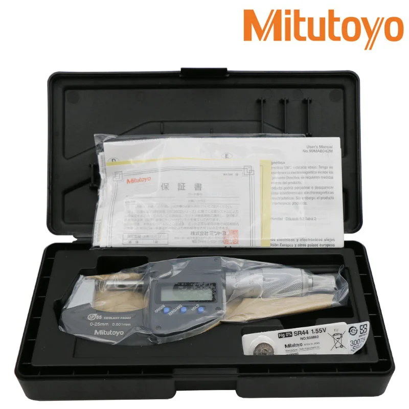 Mitutoyo 395-271-30 BMD-25MX диапазон измерения 0-25 мм IP65 защита от пыли/воды цифровые сферические Микрометры для лица Быстрая
