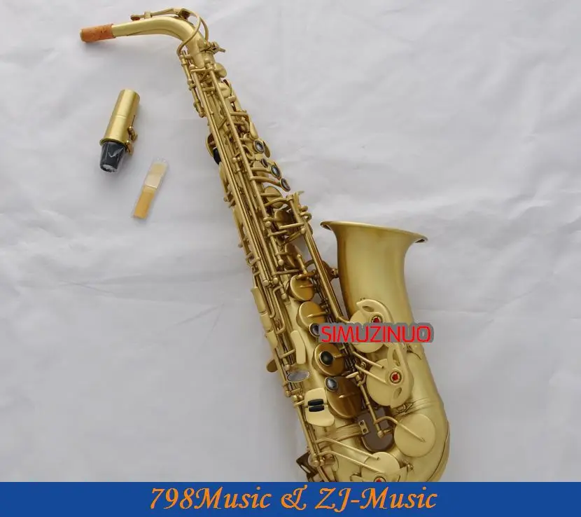 Newest Professional Matt Brass Alto Sax Saxophone High F Saxofon With