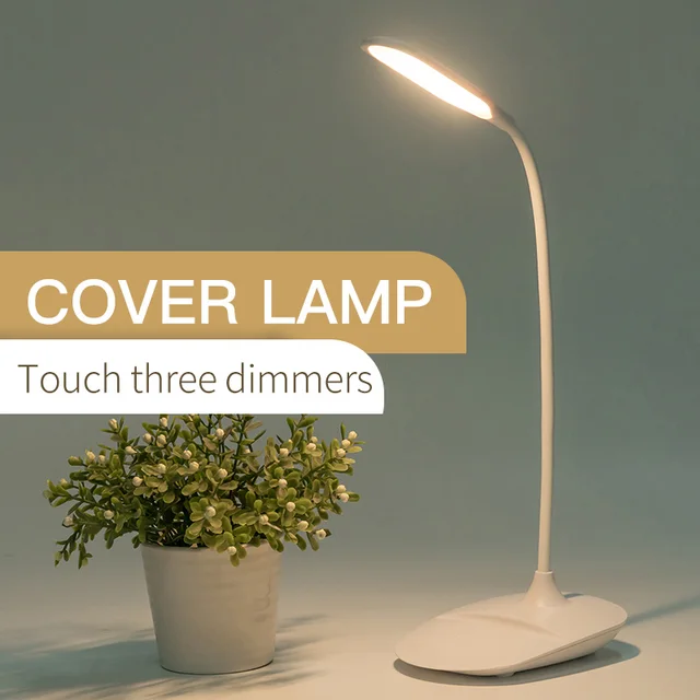 $US $7.60  лампа настольная LED Study Lamp 360° Flexible Touch Sensor Control USB Rechargeable Type Plug type 