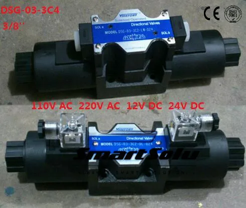 Free shipping DSG-03-3C4  12V DC  3/8''  SOLENOID OPERATED DIRECTIONAL CONTROL VALVE, Terminal Box Type