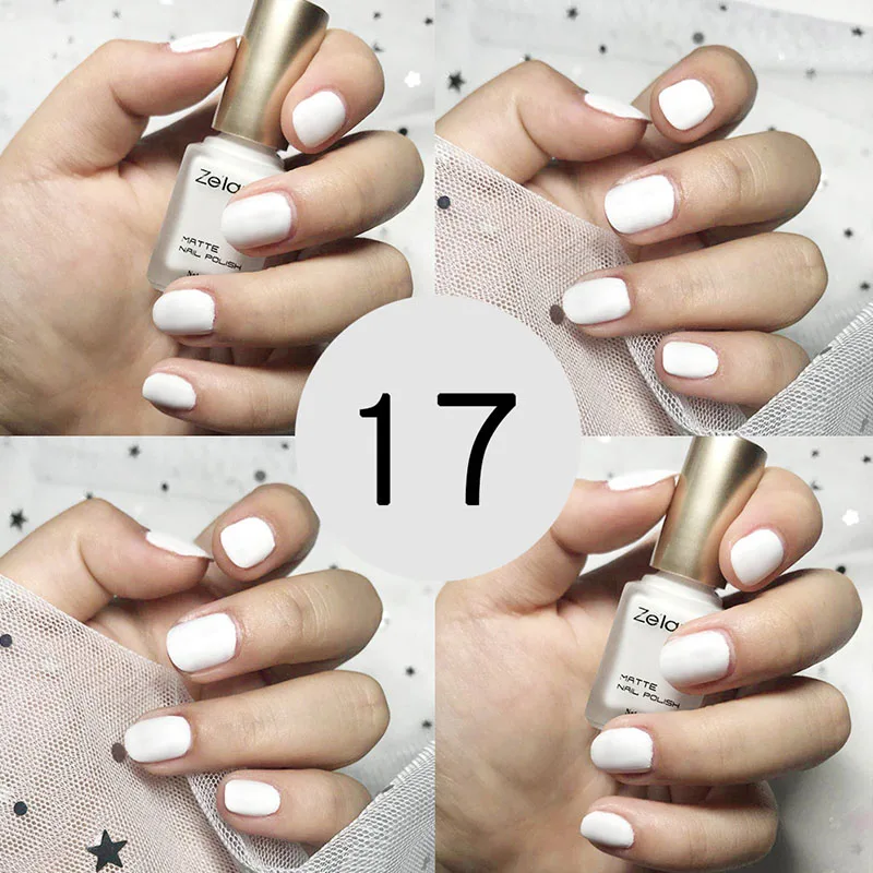 6 мл матовый лак для ногтей для женщин DIY Дизайн ногтей 24 долговечные цвета матовый лак тусклый Маникюр Быстросохнущий гель для масел, лака для ногтей T - Цвет: Style 17