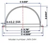 JMX 4 INCH Acrylic Indoor / Outdoor CCTV Replacement Clear Camera Dome Housing Security Dome Camera Housing ► Photo 3/3