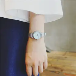 Модные женские туфли часы Кристалл Нержавеющая сталь аналогового кварцевые наручные часы браслет верхней полосы Роскошные Для женщин