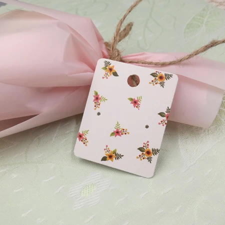 100pcs cards Горячая Распродажа 100 шт./лот 5X4 см серьги Модные ювелирные изделия красочные карты Органайзер бирки DIY ручной работы серьги гвоздики Упаковка карты - Цвет: 100pcs cards
