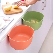 Storage Box Kitchen Hanging Bin Large Hanging Trash Cans Househoold No Cover Plastic Garbage Debris Basket Kitchen Storage Box