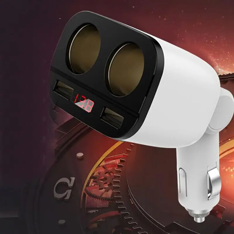 2 USB Автомобильное зарядное устройство прикуриватель One-To-Two многофункциональное гнездо автомобильного зарядного устройства телефона DC 12-24