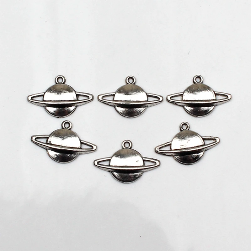 

12pcs Charms saturn planet spark 20*13mm Antique Tibetan Silver Pendant Accessories DIYVintage bracelet Necklace Handmade