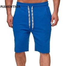 Мужские шорты Pui tiua, летние мужские шорты для бодибилдинга, спортзала, пробежки, классические, для фитнеса, пляжа, одноцветные, для тренировок, на завязках, с карманами, шорты