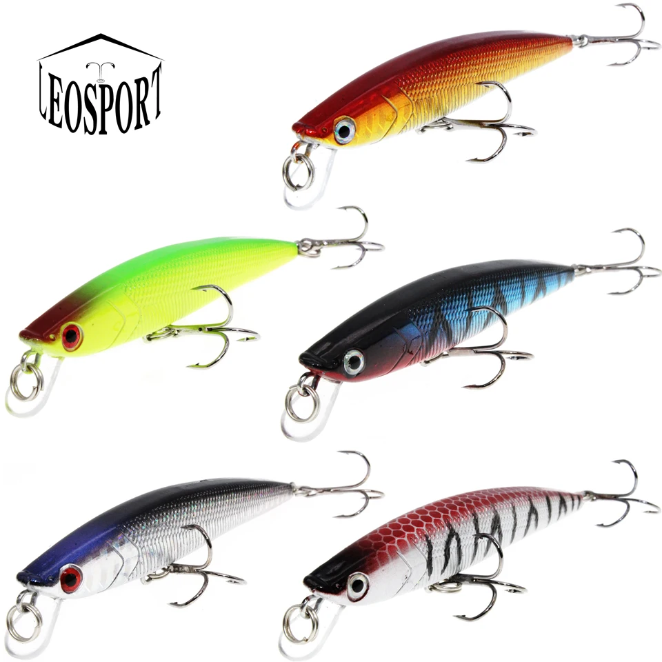 

LEOSPORT New Arrival 1pcs Fishing Lures 9.5cm/8g Hard Baits 10 Colors AvailablePlastic Minnow Models Fishing Tackle Wholesale