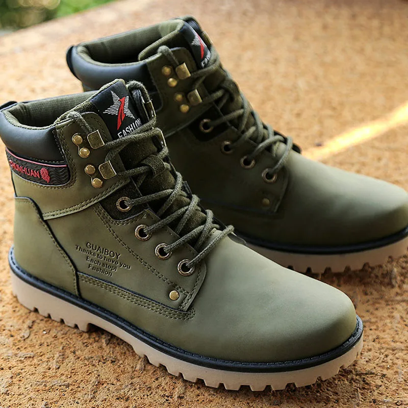 

New Winter Warm Outdoor Men Snow Boots Travel Military Boots Male High Top Sneakers Non-slip Sports Desert Boot Drop Shipping