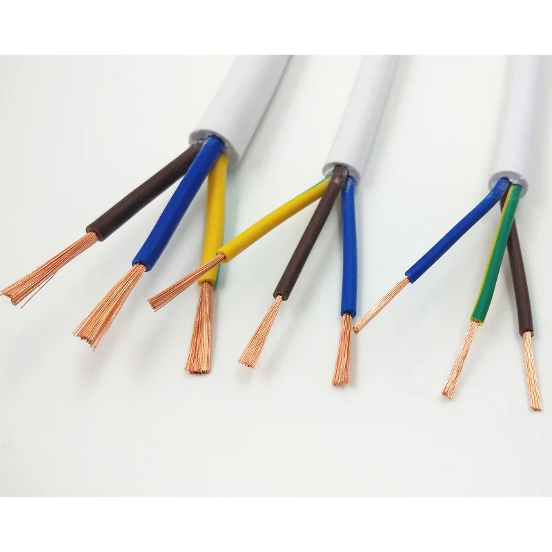 5 метров 22 AWG 20AWG 18AWG 17AWG RVV 2/3/4/5 цветов Медный провод электрический кабель RVV белый мягкий изолированный провод