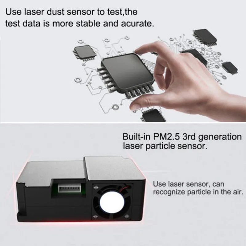 Газовый анализатор формальдегида HCHO PM1.0 PM2.5 PM10 TVOC Измеритель температуры и